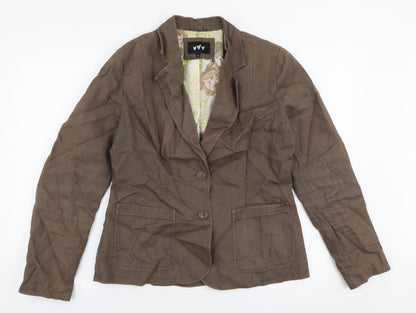 Marks and Spencer Womens Brown   Jacket  Size 12  Button