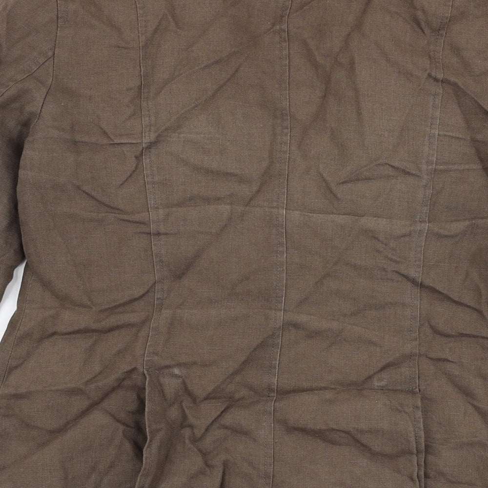 Marks and Spencer Womens Brown   Jacket  Size 12  Button