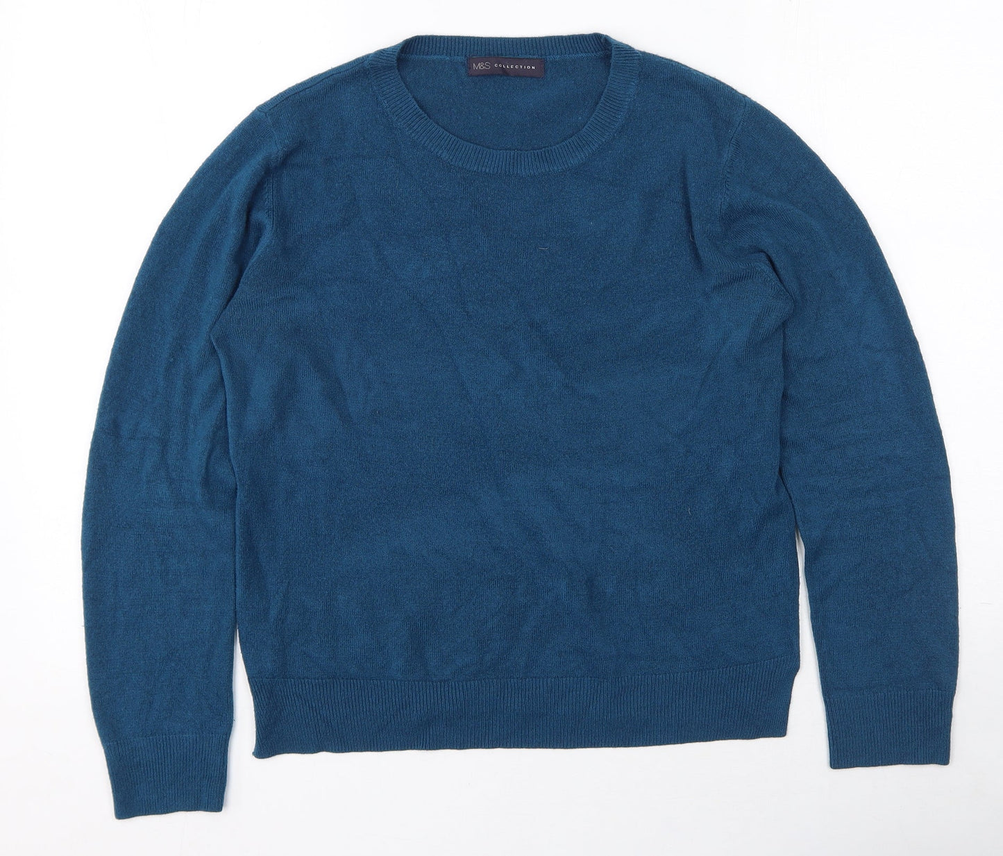 Womens UK Size 12 Marks and Spencer Blue Pullover Sweatshirt