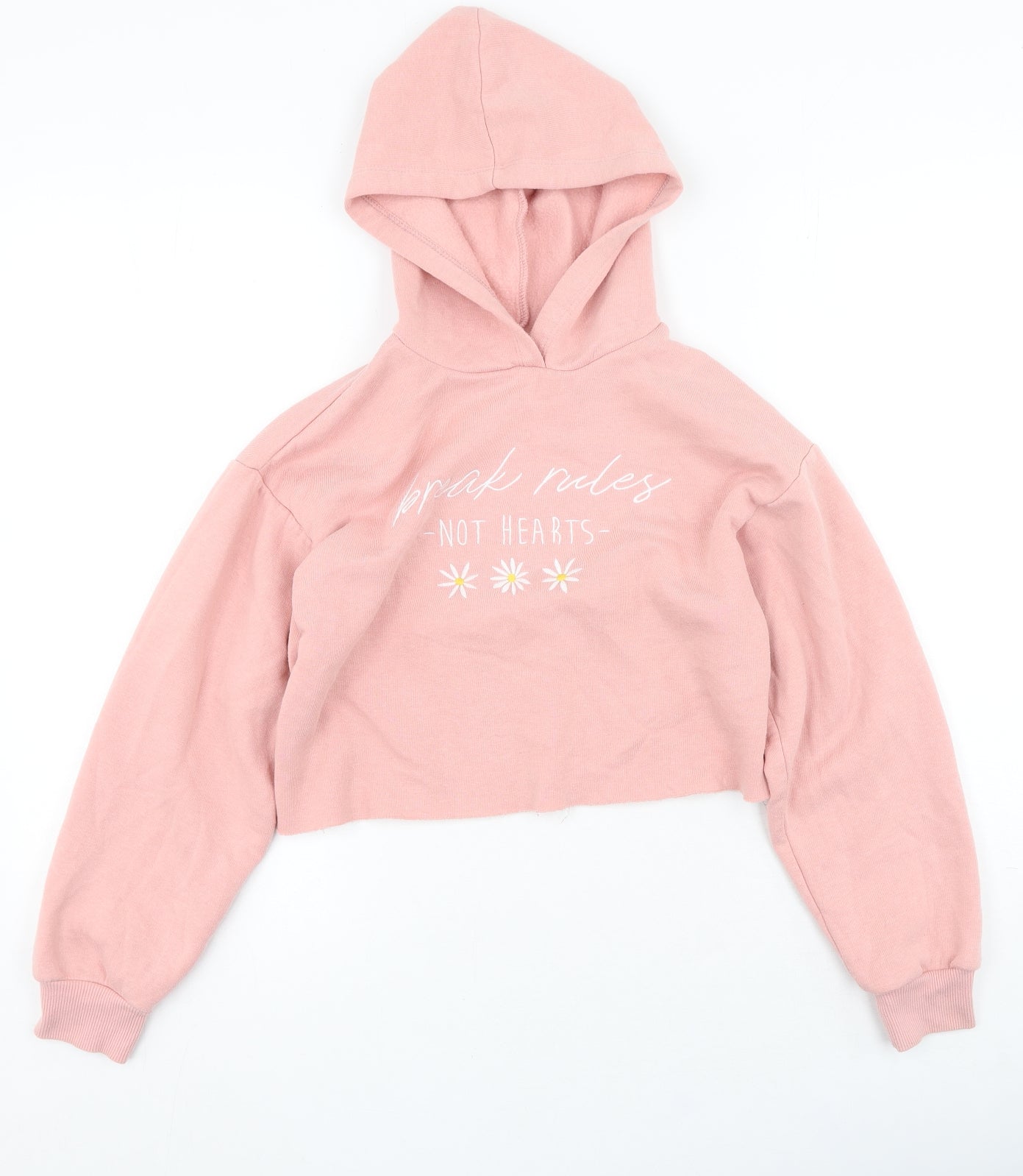 Candy Girls Pink   Pullover Hoodie Size 11 Years  Pullover - Break rules not hearts