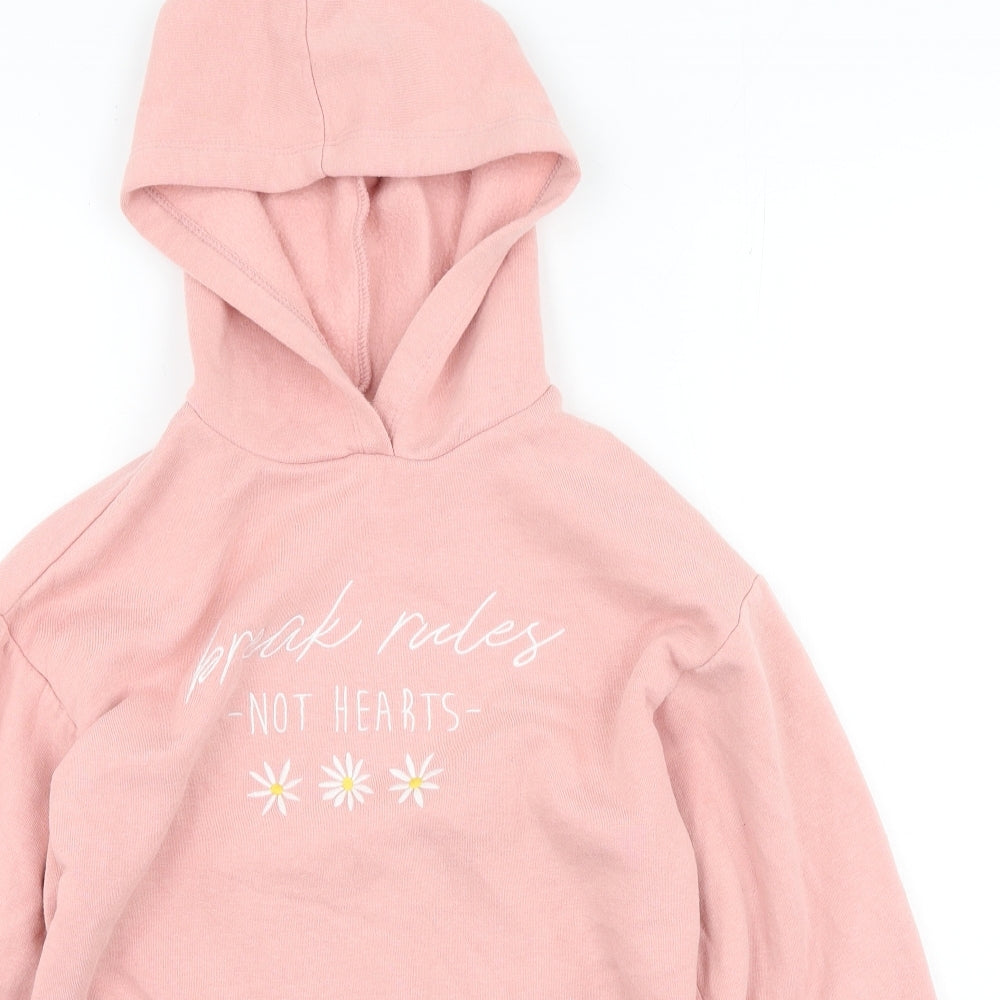 Candy Girls Pink   Pullover Hoodie Size 11 Years  Pullover - Break rules not hearts