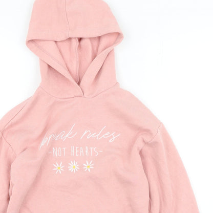 Candy Girls Pink   Pullover Hoodie Size 11 Years  Pullover - Break rules not hearts