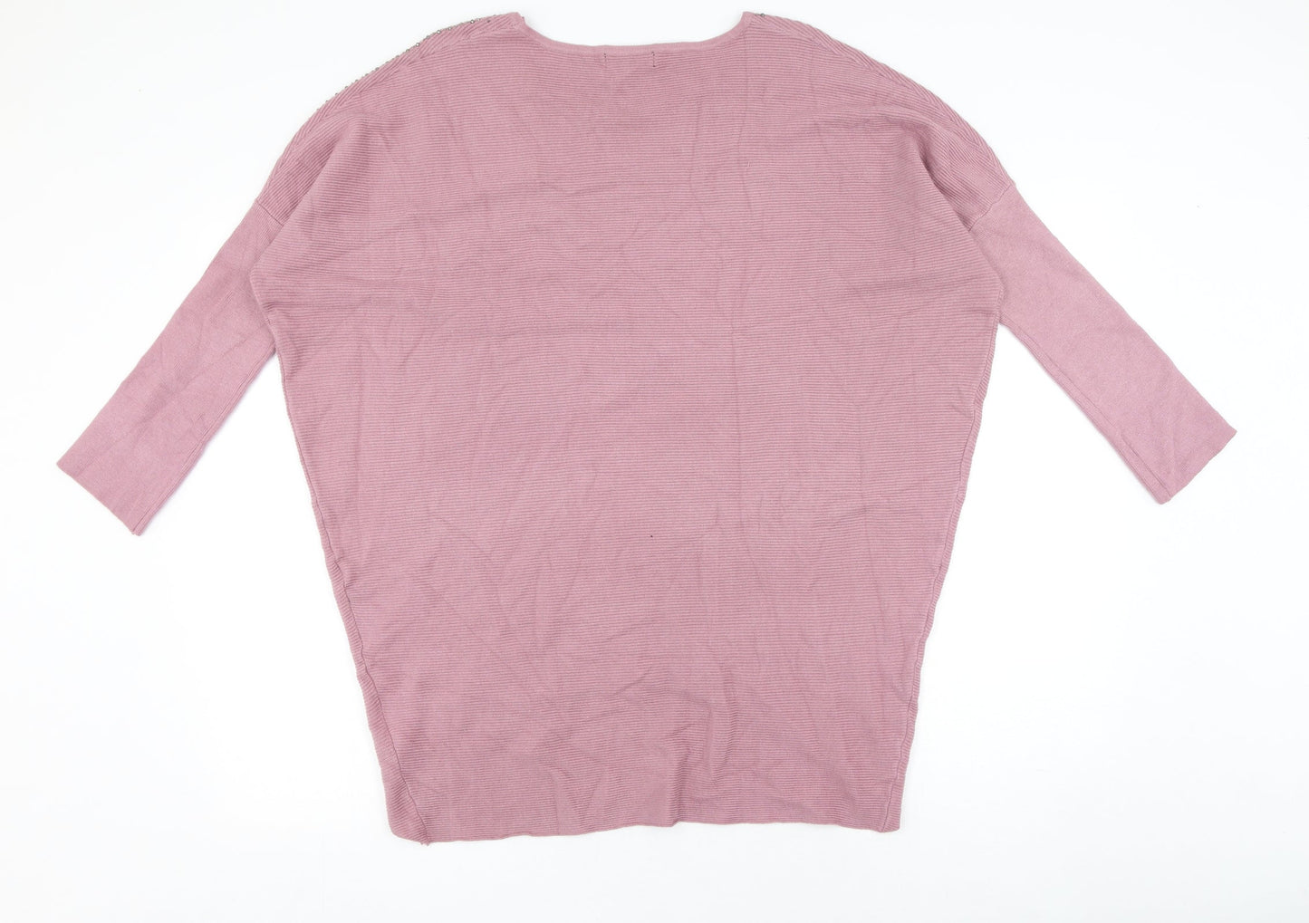 Womens UK Size One Size Studio Pink Pullover Jumper
