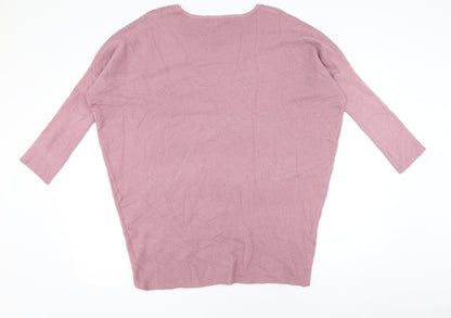 Womens UK Size One Size Studio Pink Pullover Jumper