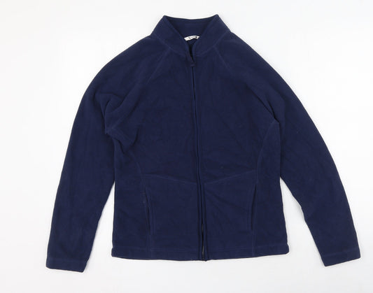 TU Womens Blue High Neck  Polyester Full Zip Jumper Size 36