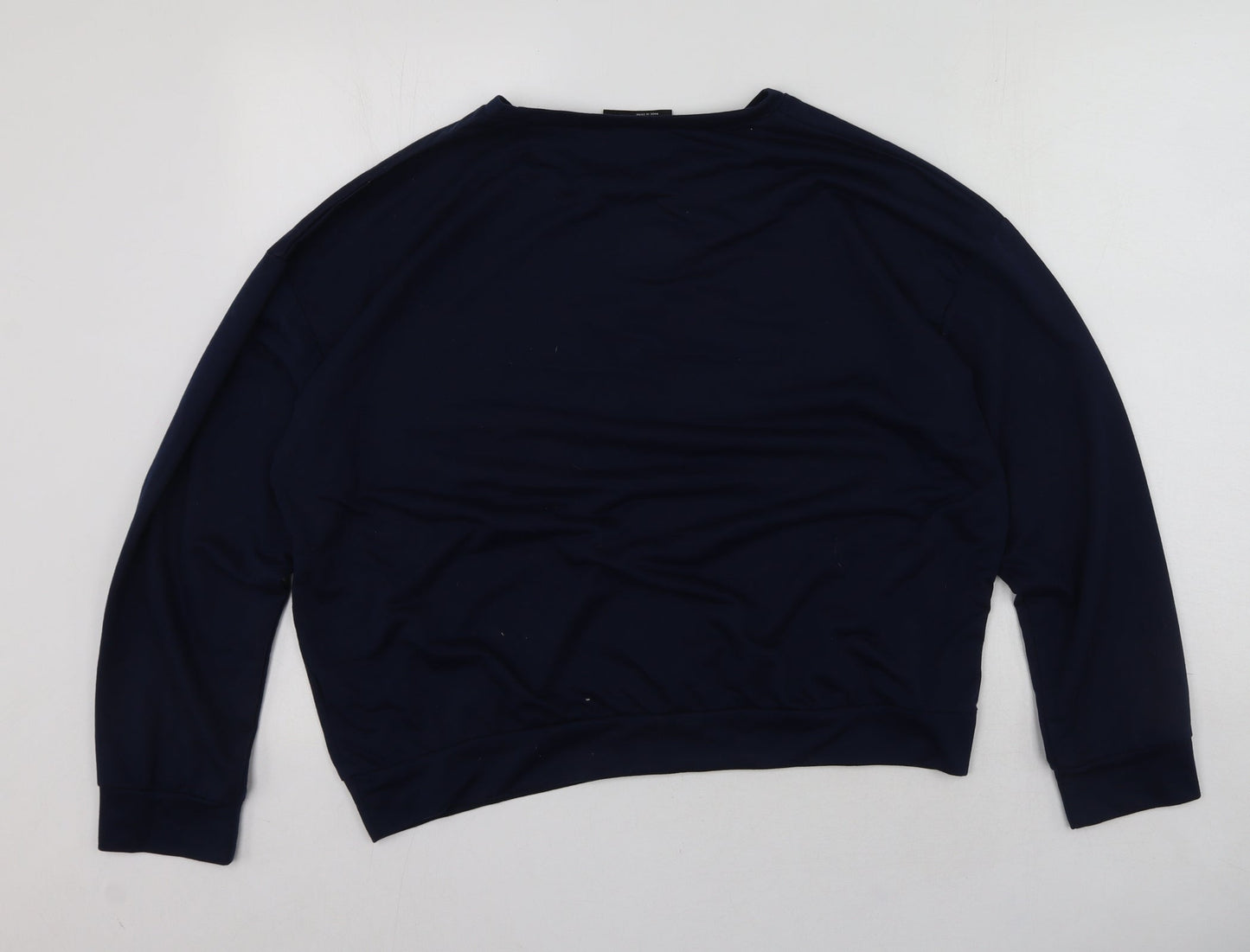 SheIn Womens Blue Round Neck  Polyester Pullover Jumper Size XL