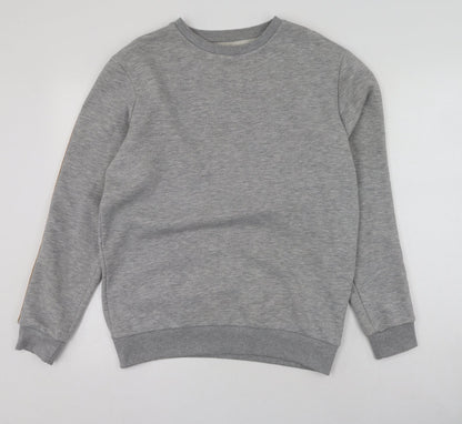 Mens UK Size M Boohoo Grey Pullover Sweatshirt