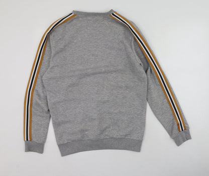 Mens UK Size M Boohoo Grey Pullover Sweatshirt