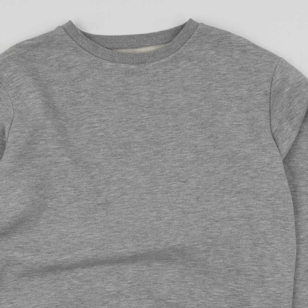 Mens UK Size M Boohoo Grey Pullover Sweatshirt