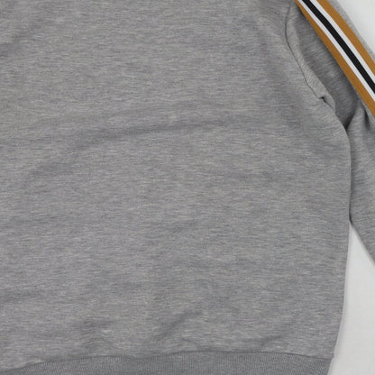 Mens UK Size M Boohoo Grey Pullover Sweatshirt