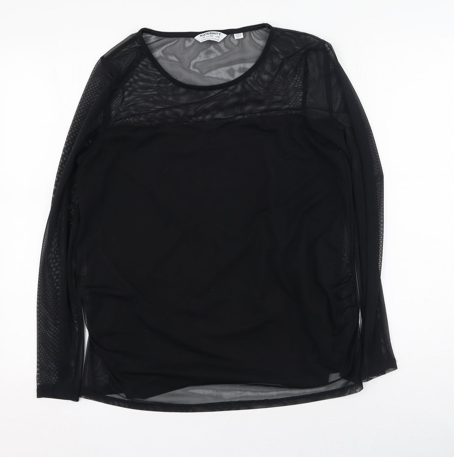 Womens UK Size 12 Dorothy Perkins Black Basic Blouse
