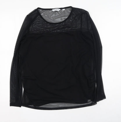 Womens UK Size 12 Dorothy Perkins Black Basic Blouse
