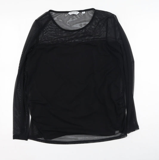 Womens UK Size 12 Dorothy Perkins Black Basic Blouse