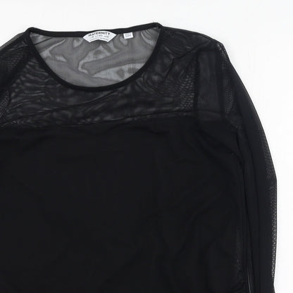 Womens UK Size 12 Dorothy Perkins Black Basic Blouse