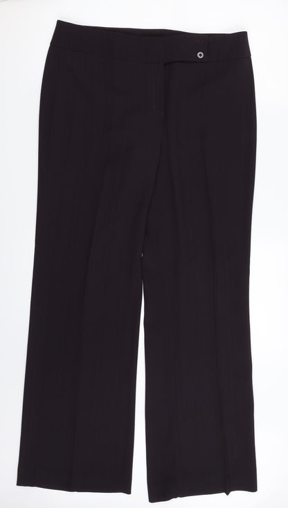 Womens UK Size 14 Preworn Regular Fit  Purple Trousers