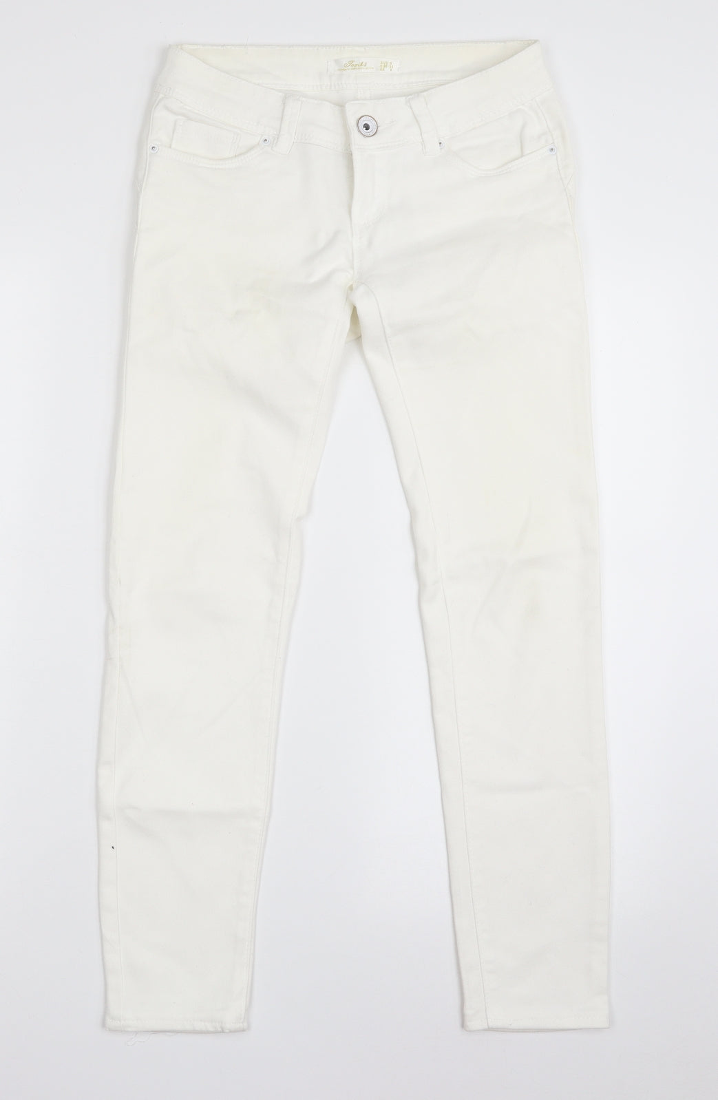 Womens UK Size 8 Toxik3 Slim Fit Skinny White Jeans