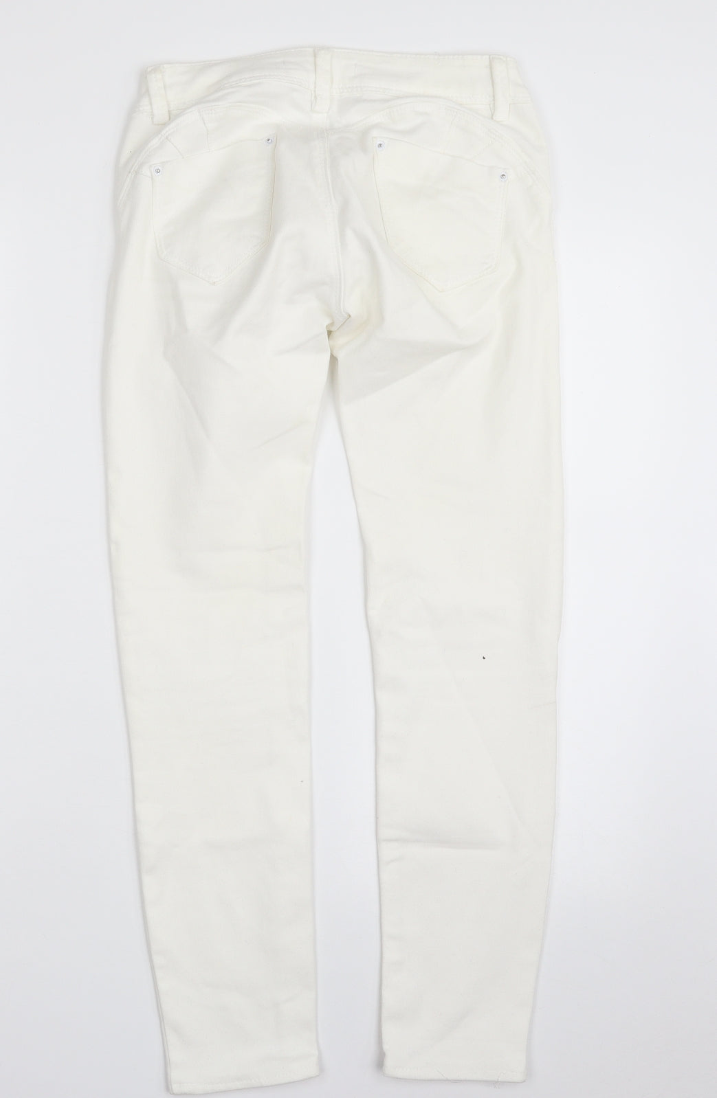 Womens UK Size 8 Toxik3 Slim Fit Skinny White Jeans