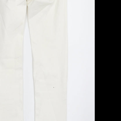 Womens UK Size 8 Toxik3 Slim Fit Skinny White Jeans