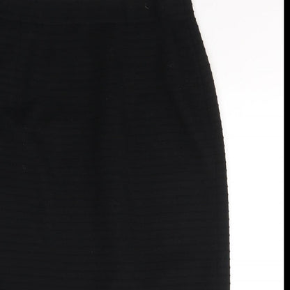 ara Womens Black  Cotton Straight & Pencil Skirt Size 14