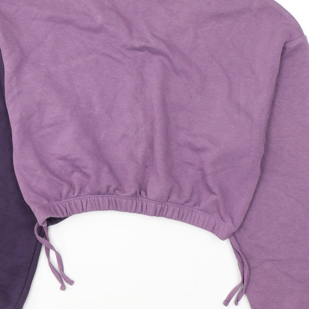 Candy Girls Purple Colourblock Cotton Pullover Sweatshirt Size 12 Years  Pullover - Malibu California