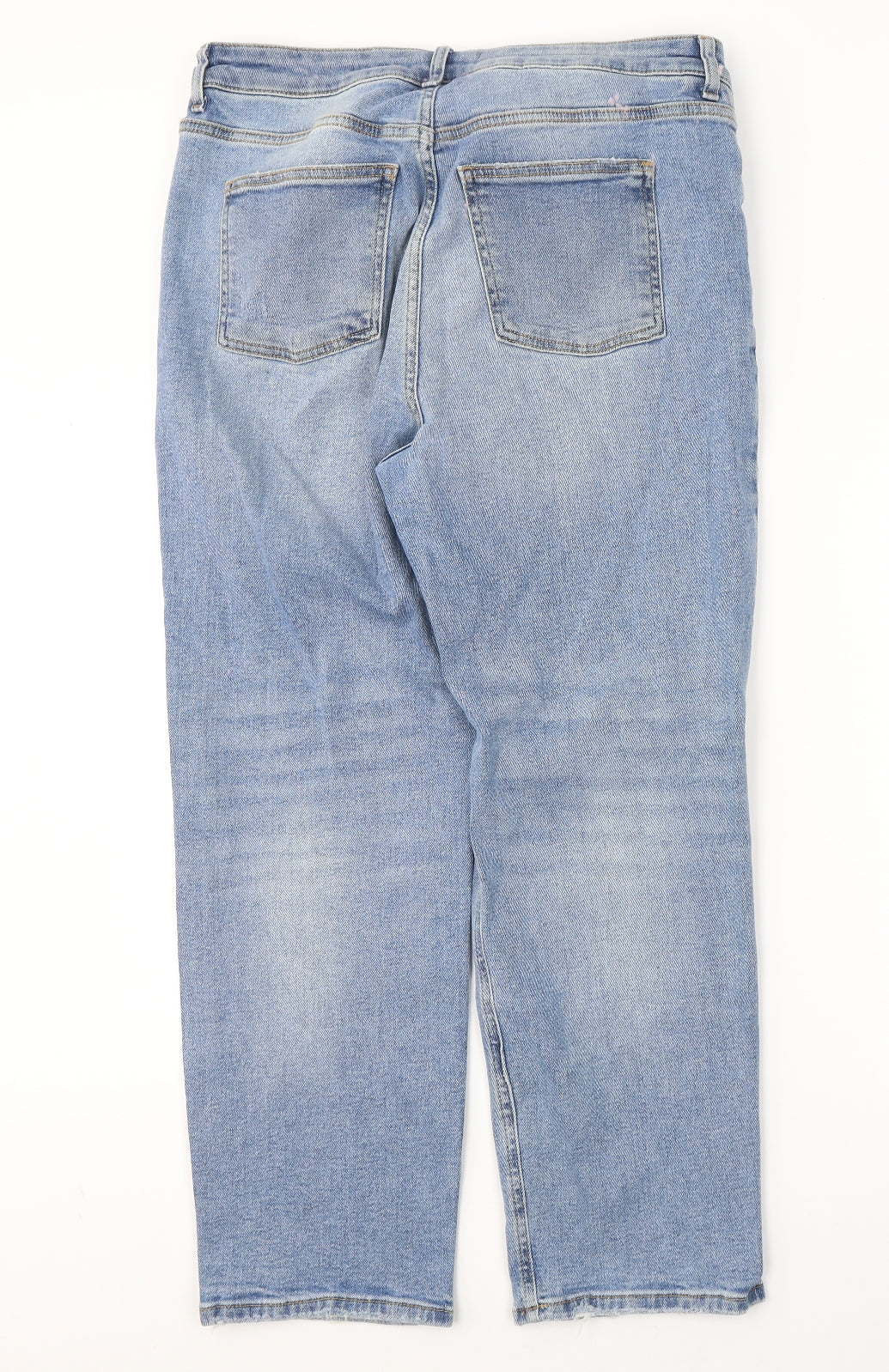 George Womens Blue  Cotton Mom Jeans Size 34 L28 in Regular Button