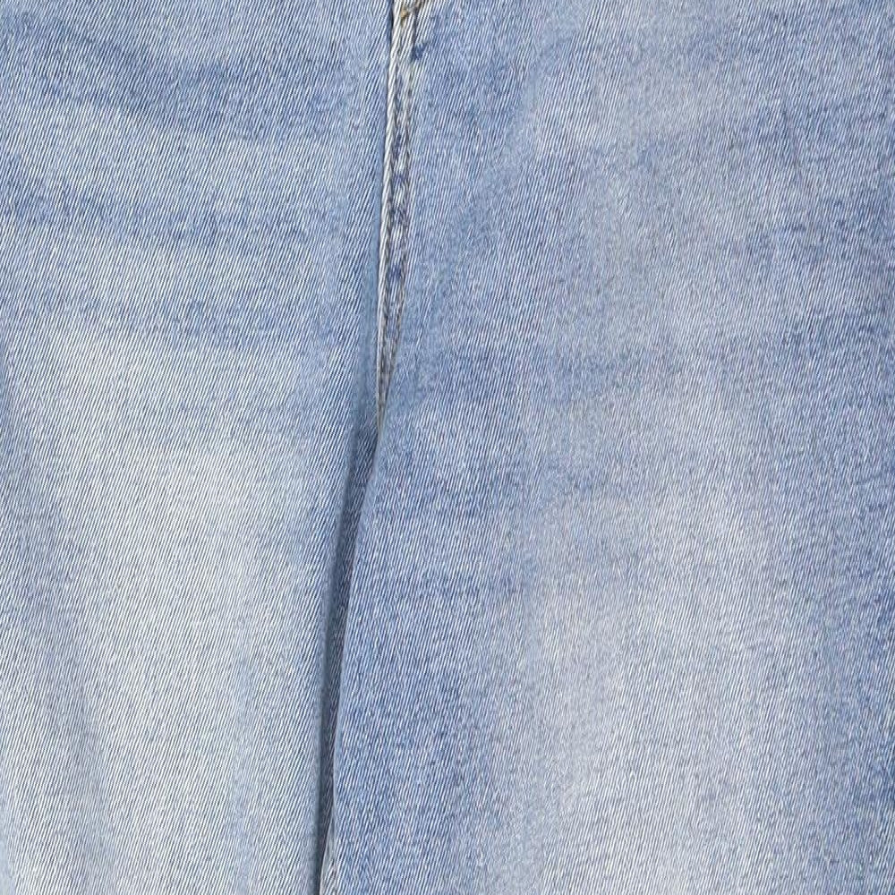 George Womens Blue  Cotton Mom Jeans Size 34 L28 in Regular Button