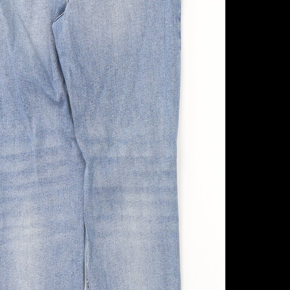 George Womens Blue  Cotton Mom Jeans Size 34 L28 in Regular Button