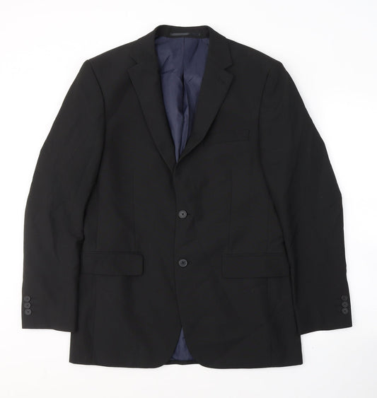 Mens UK Size M SCOTT&TAYLOR Regular Black Suit Jacket