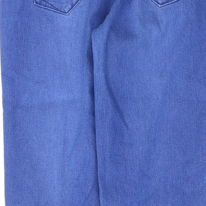 Denim & Co. Womens Blue  Cotton Skinny Jeans Size 12 L26 in Regular Button