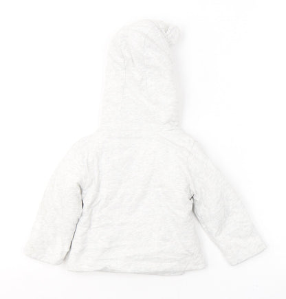 NEXT Baby Grey   Basic Coat Coat Size 3-6 Months   Tie