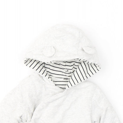 NEXT Baby Grey   Basic Coat Coat Size 3-6 Months   Tie