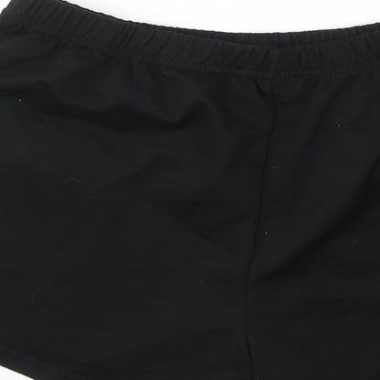 SheIn Womens Black  Cotton Hot Pants Shorts Size M L3 in Regular Pull On