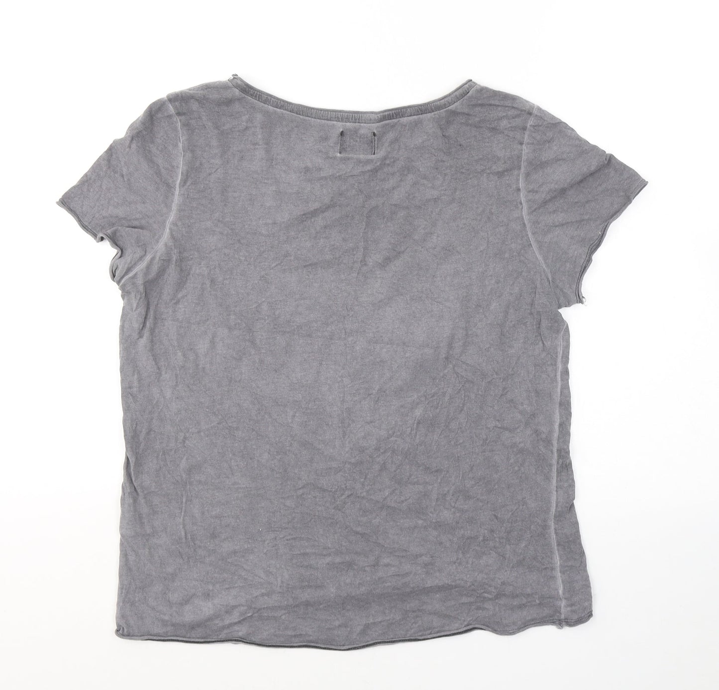 Womens UK Size XS Disney Grey Basic T-Shirt