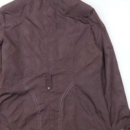 Klass Womens Brown Polka Dot  Jacket Coat Size 12  Zip