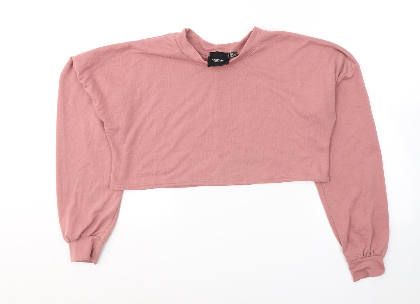 Nasty Gal Womens Pink  Cotton Pullover Sweatshirt Size 10  Pullover