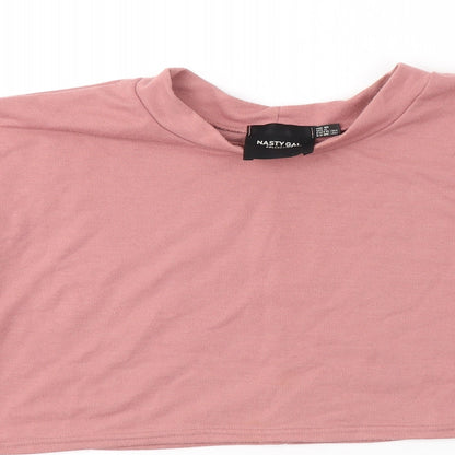 Nasty Gal Womens Pink  Cotton Pullover Sweatshirt Size 10  Pullover