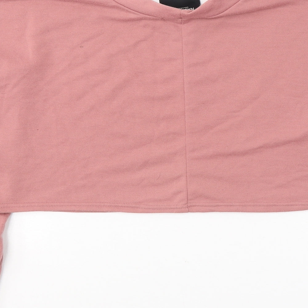 Nasty Gal Womens Pink  Cotton Pullover Sweatshirt Size 10  Pullover