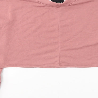 Nasty Gal Womens Pink  Cotton Pullover Sweatshirt Size 10  Pullover