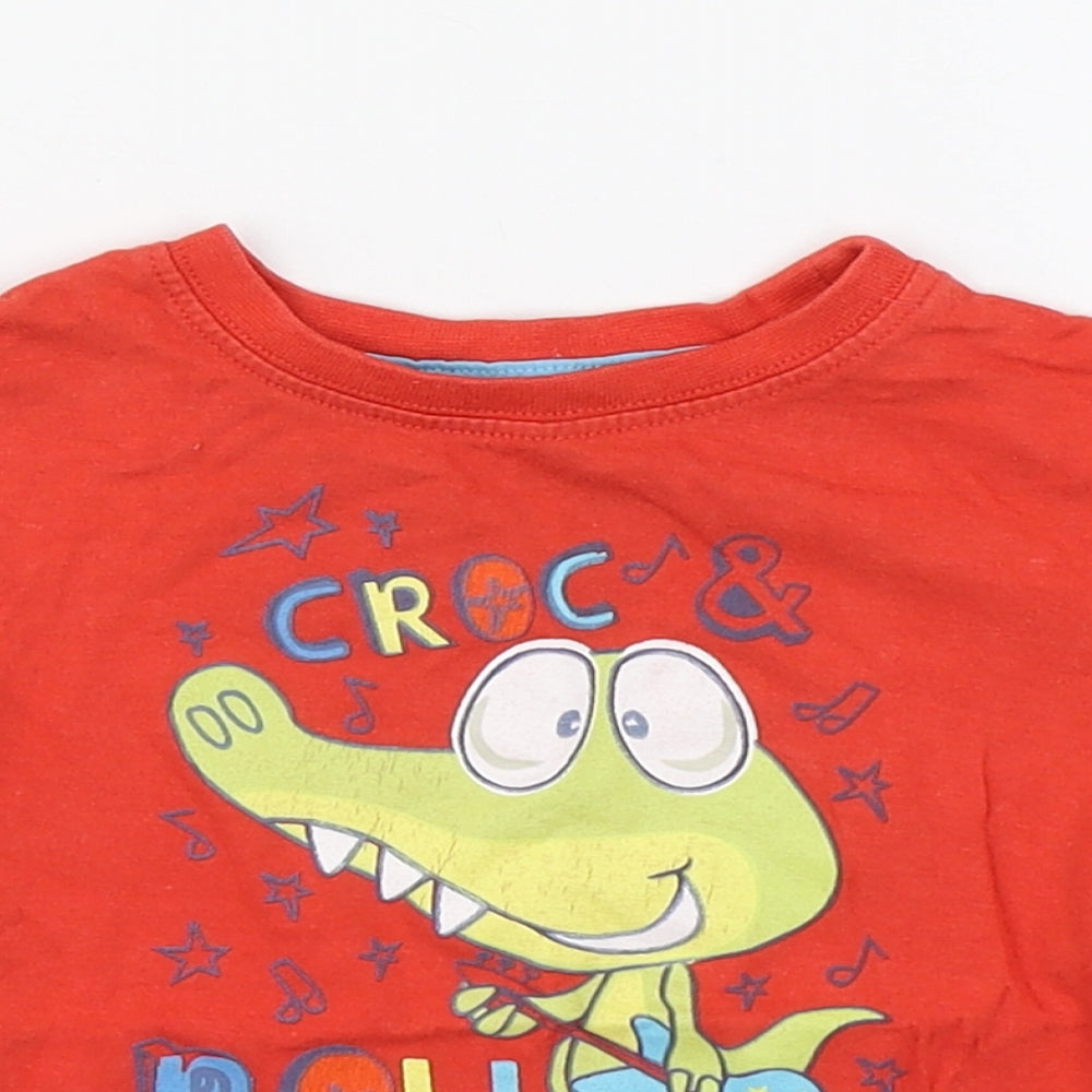Early days Baby Red  100% Cotton Basic T-Shirt Size 12-18 Months Round Neck Pullover