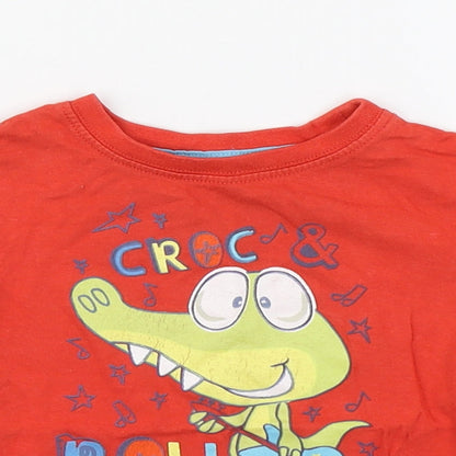 Early days Baby Red  100% Cotton Basic T-Shirt Size 12-18 Months Round Neck Pullover
