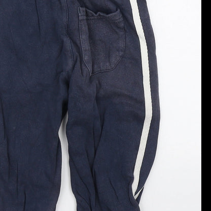 George Boys Blue  100% Cotton Jogger Trousers Size 12-18 Months