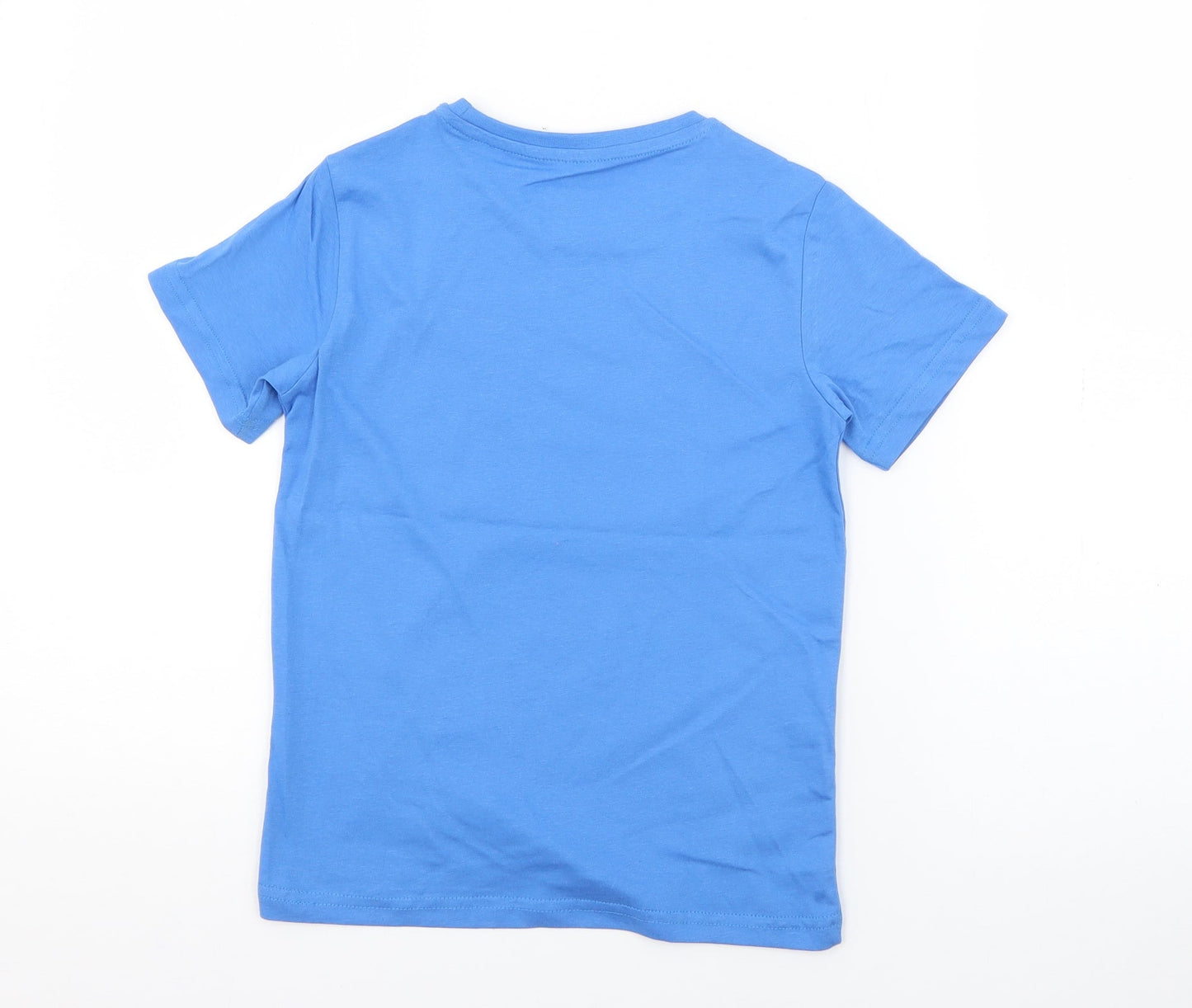 Losan Boys Blue  Cotton Basic T-Shirt Size 6 Years Crew Neck  - Skate