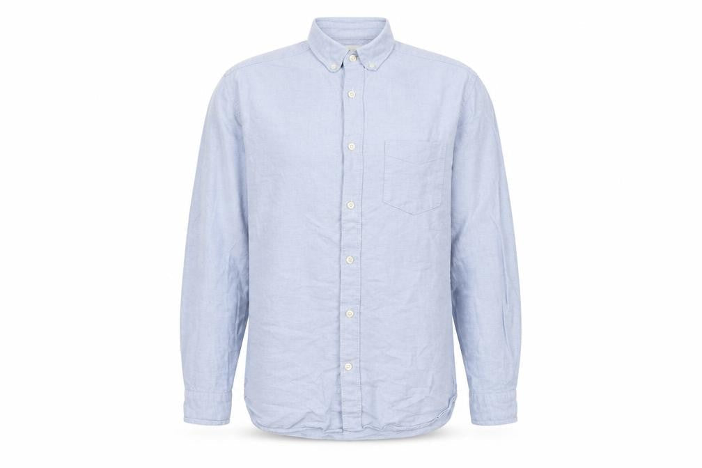Mens UK Size S H&M Blue  Button-Up Long Sleeve Casual Shirt