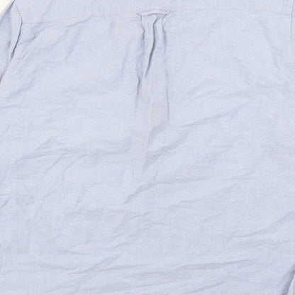 Mens UK Size S H&M Blue  Button-Up Long Sleeve Casual Shirt