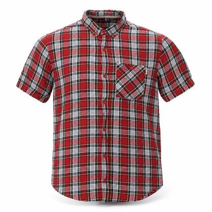 Mens UK Size M Soul Star Red  Button-Up Short Sleeve Casual Shirt