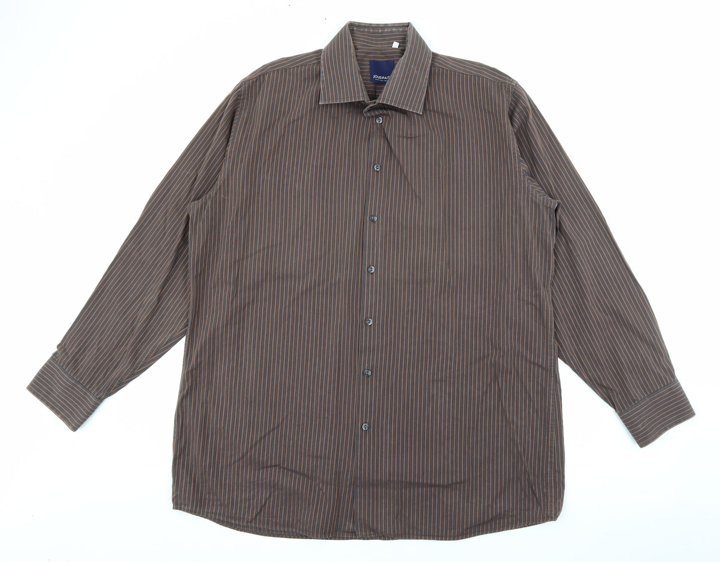 Mens UK Size 45 Jousipaita Brown  Button-Up Long Sleeve Casual Shirt