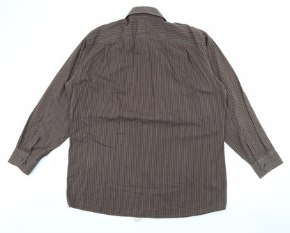 Mens UK Size 45 Jousipaita Brown  Button-Up Long Sleeve Casual Shirt
