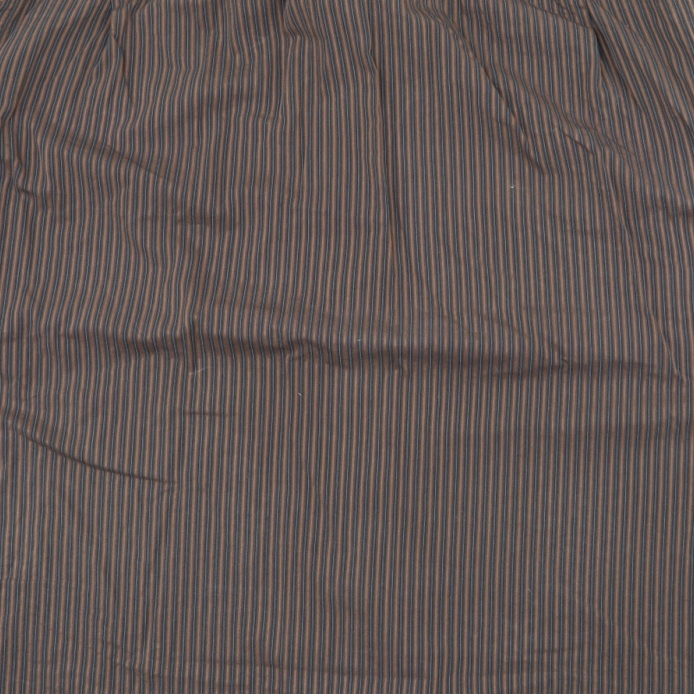 Mens UK Size 45 Jousipaita Brown  Button-Up Long Sleeve Casual Shirt