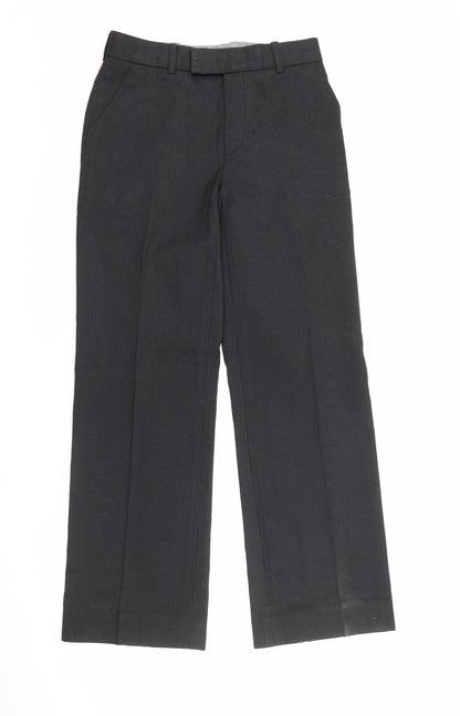John Tailor Womens Black Striped Polyester Trousers  Size 26 in L29 in Regular