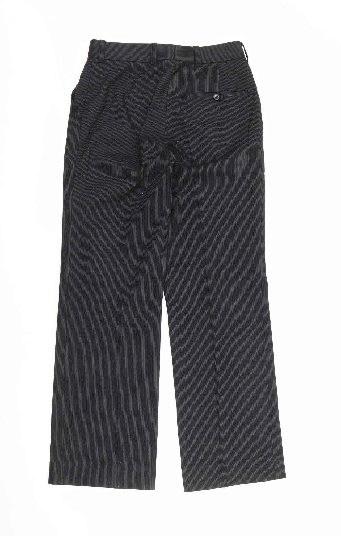 John Tailor Womens Black Striped Polyester Trousers  Size 26 in L29 in Regular